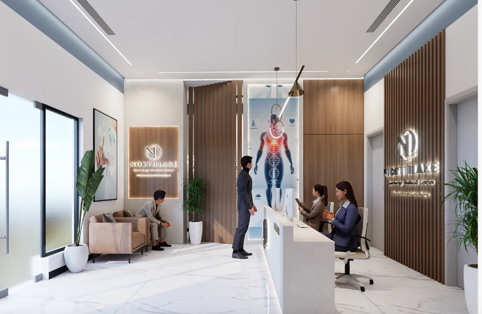 Reception and waiting area view