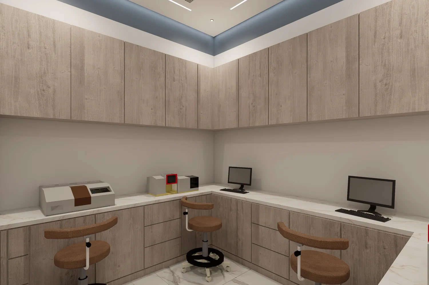 Lab work area rendering