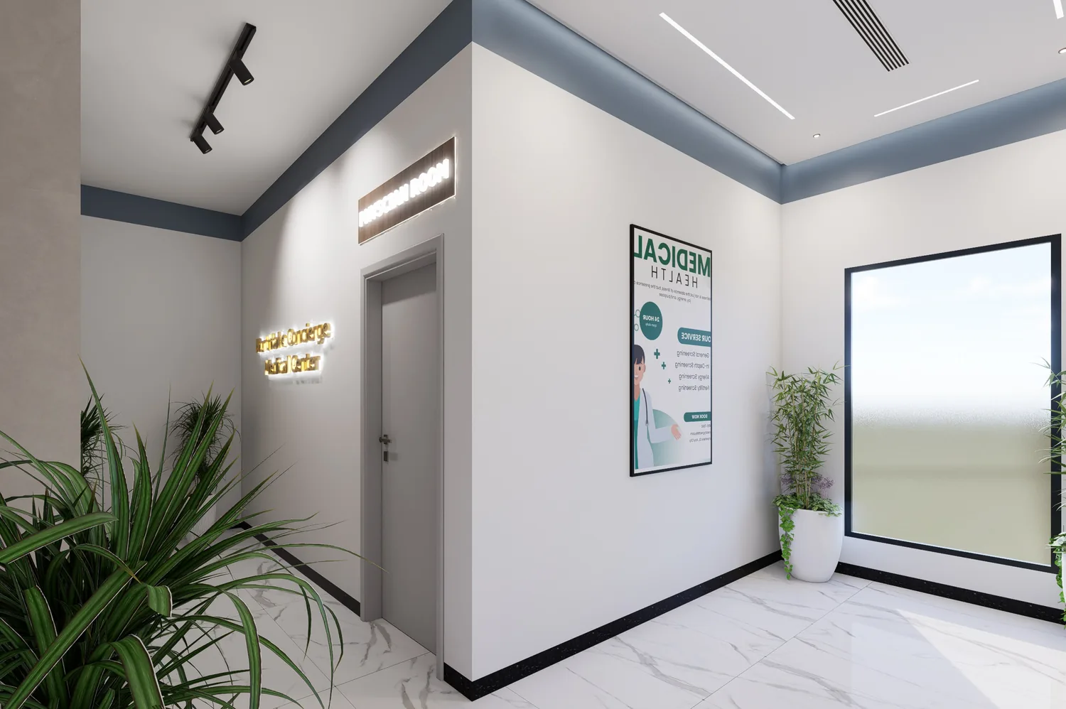 Physician office entrance